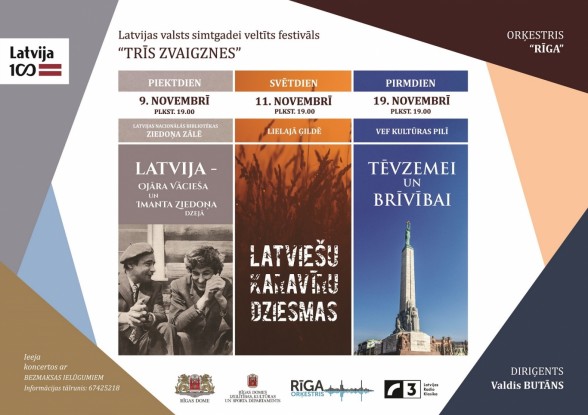Raksta attēls - Latvijas simtgadei tiek veltīts festivāls "Trīs zvaigznes"