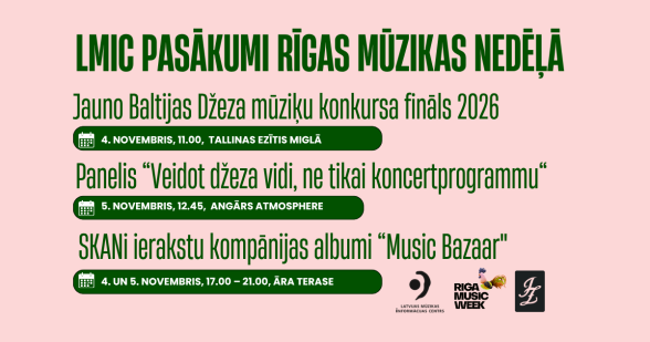 Raksta attēls - Latvijas Mūzikas informācijas centrs rīko Jauno Baltijas džeza mūziķu konkursa finālu un paneļdiskusiju par džezu