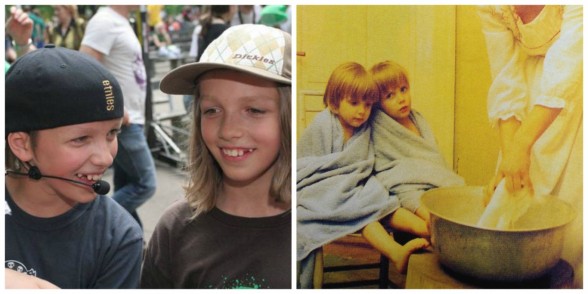 Raksta attēls - Kauperu dvīņi bērnībā mīlīgās fotogrāfijās un video
