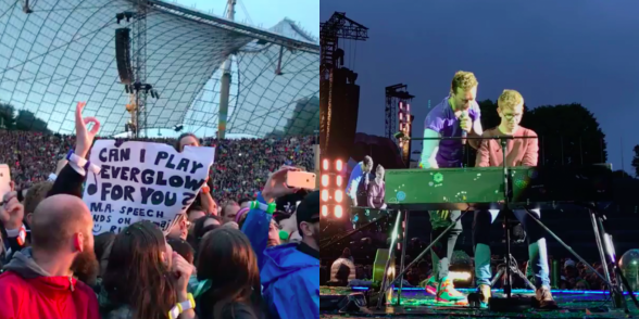 Raksta attēls - Aizkustinoši! Coldplay koncertā piepilda fana kvēlāko vēlēšanos